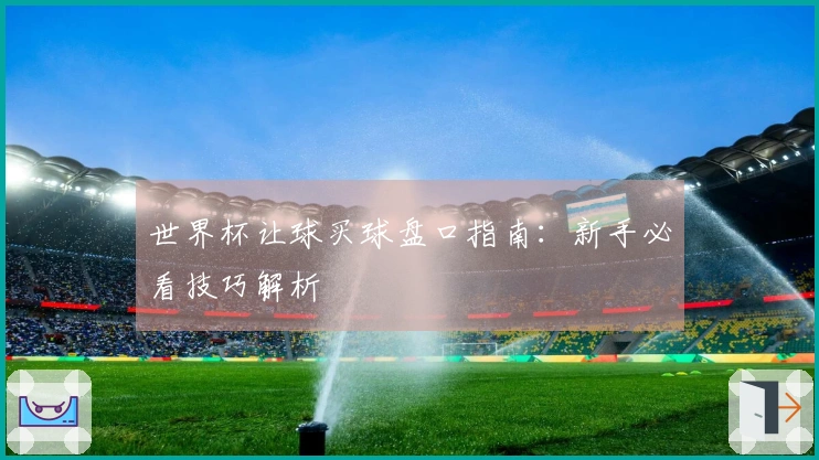 世界杯让球买球盘口指南：新手必看技巧解析